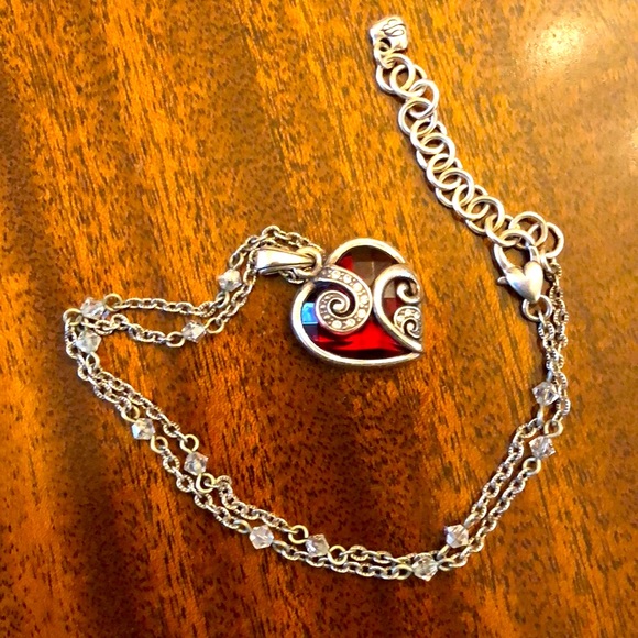 Brighton CUPIDS LOVE Swarovski Crystal reversible Heart Necklace - Picture 10 of 13